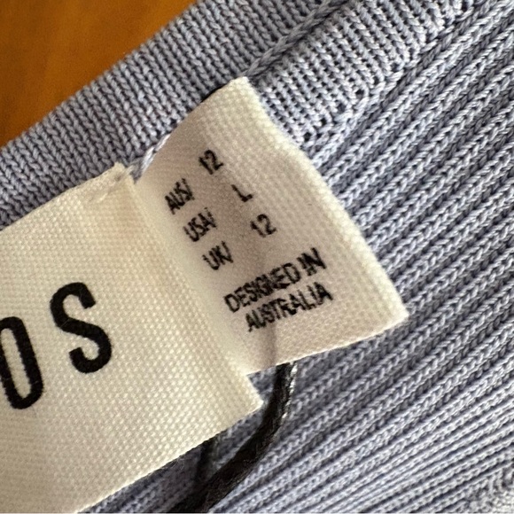 Sovere Blue Intrepid Open Knit Crop Top Revolve Keyhole Crochet NWT Large Sheer - Picture 14 of 16